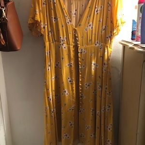 Button up midi dress